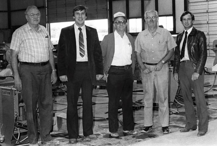 Pictured left to right: Elmer Hubbar, Tom Whatley, Herb Tison, Art DePauw and Bart Whatley