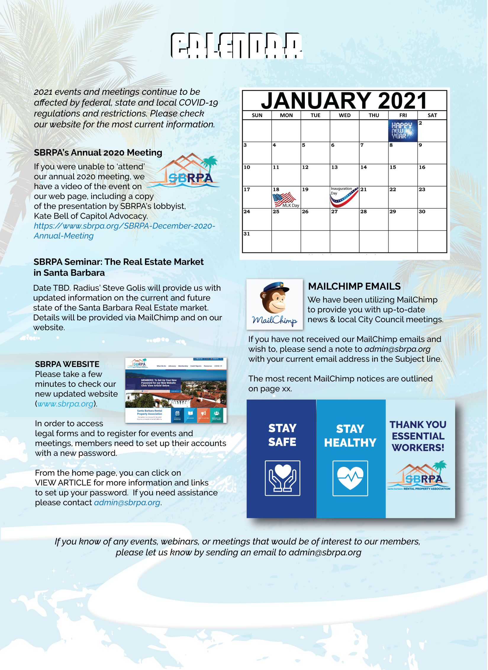 Jan 2021 Calendar