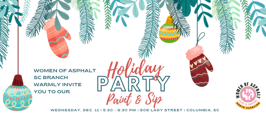 Women of Asphalt SC Branch Holiday Party & Paint + Sip