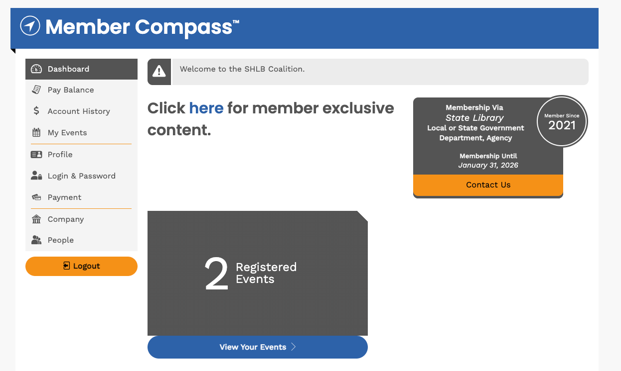 Member Compass Dashboard