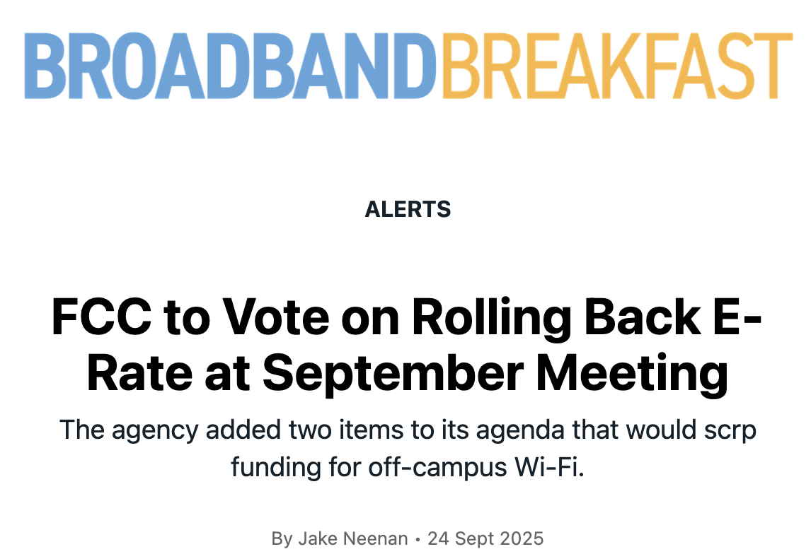 FCC to Vote on Rolling Back E-Rate at September Meeting