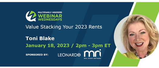 WEBINAR: Value Stacking your 2023 Rents- Toni Blake
