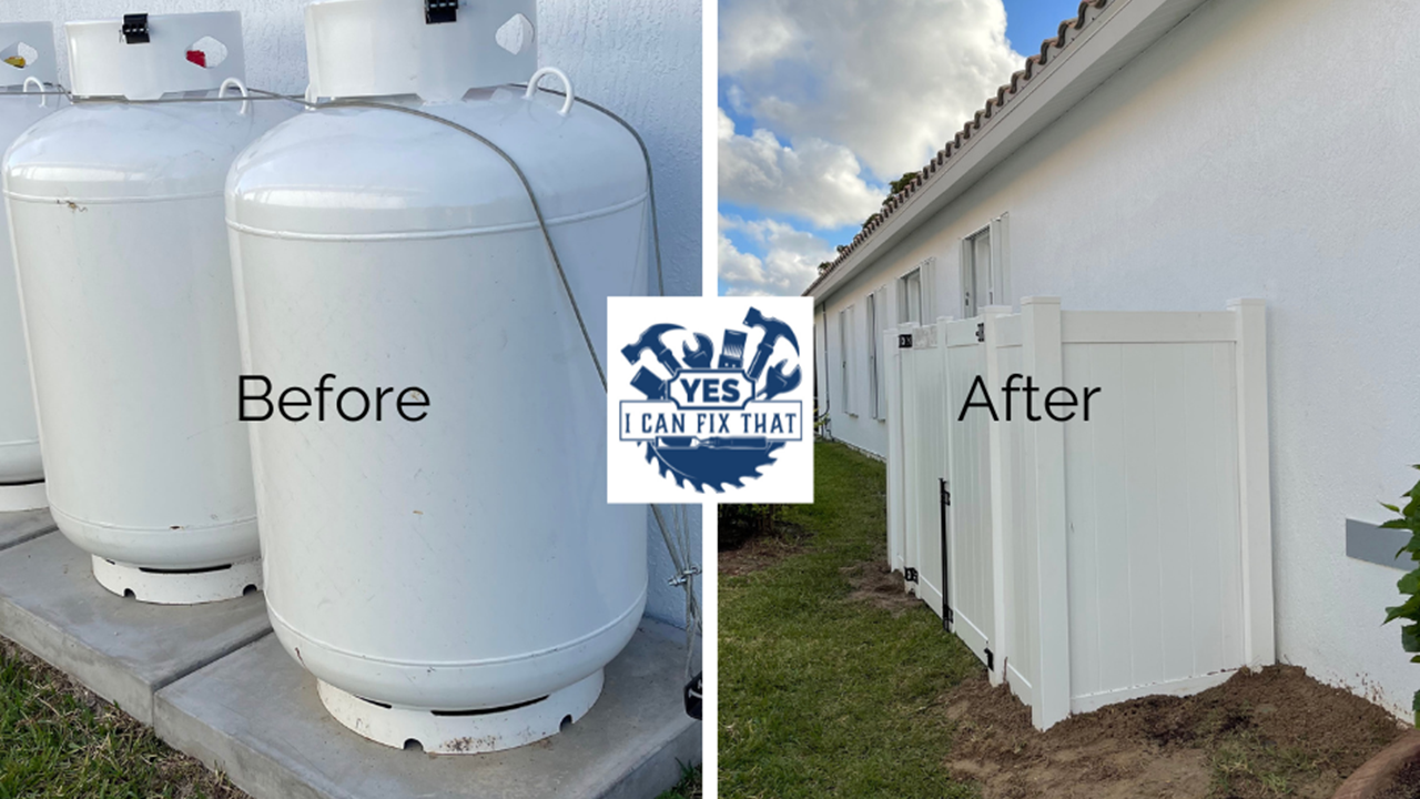 Vinyl fence installation