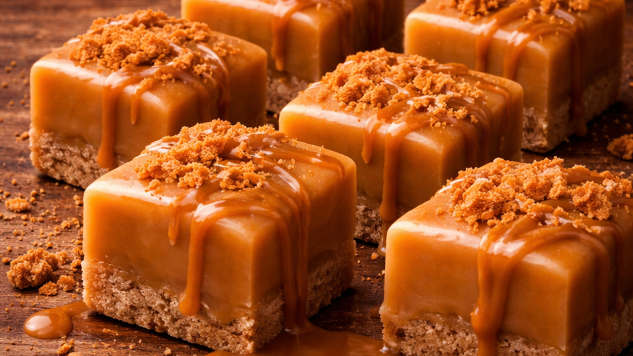  Biscoff Caramel Squares 