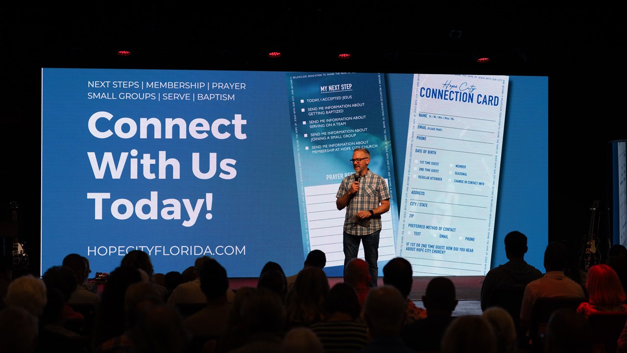 Hope City Church Auditorium Connection Card