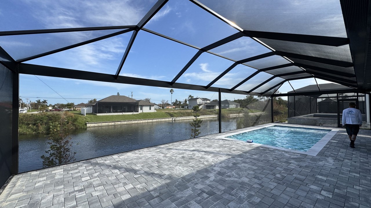 Custom Pool Screen Enclosure Installation in Estero, FL | Key Screening
