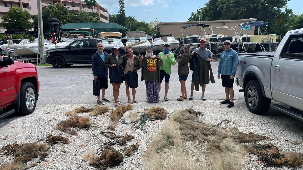 Reef cleanup debris collected 4 days prior to Hurricane Ian