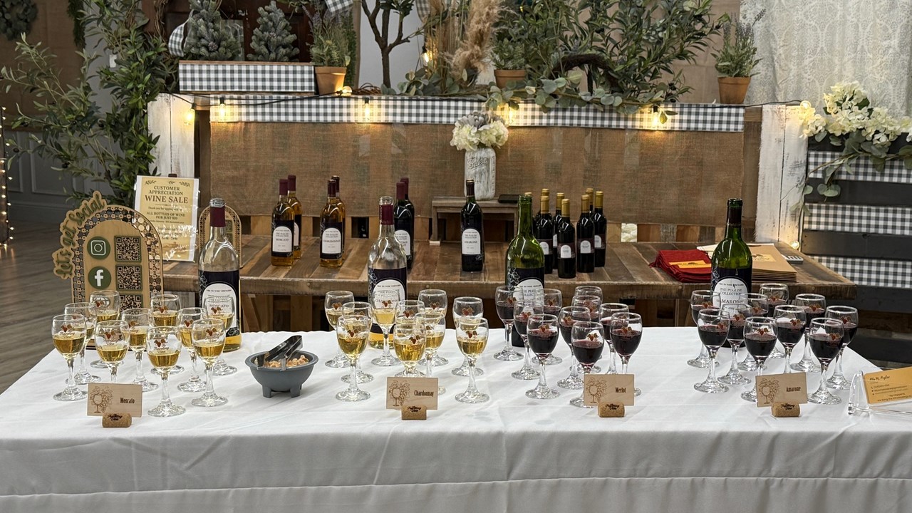 Wine Tasting Buffet Table