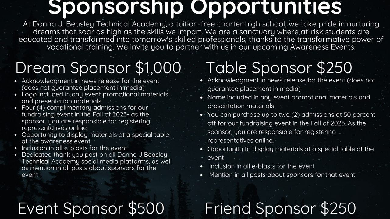 Tapestry of Dreams Sponsorship Opportunity