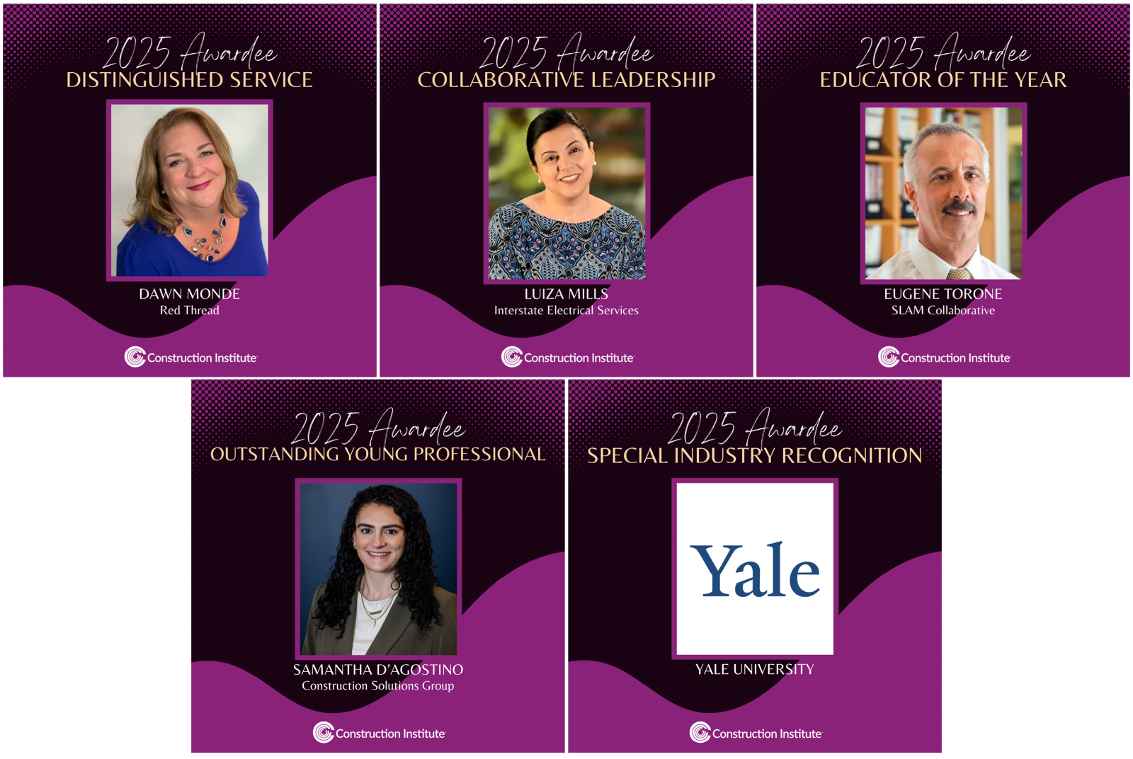 CI's 2025 Annual Dinner & Awards awardees graphic