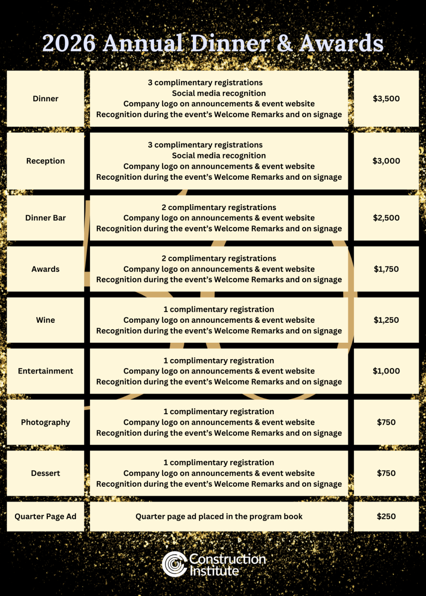CI's 2026 Annual Dinner & Awards sponsor options graphic