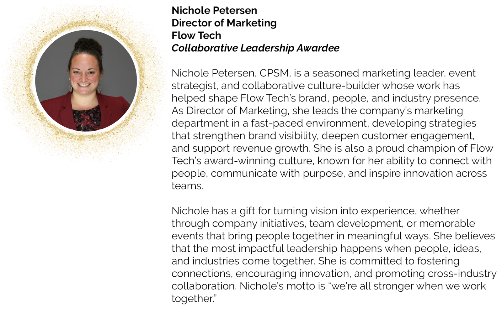 Nichole Petersen, Flow Tech