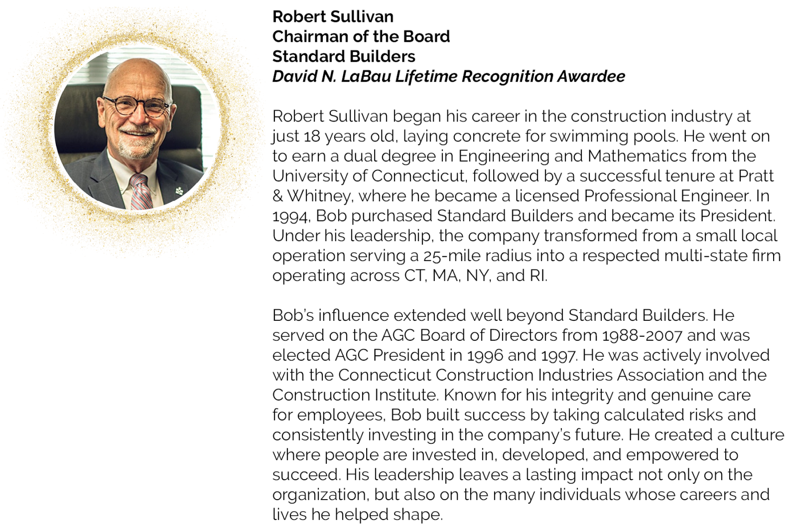 Robert Sullivan, Standard Builders