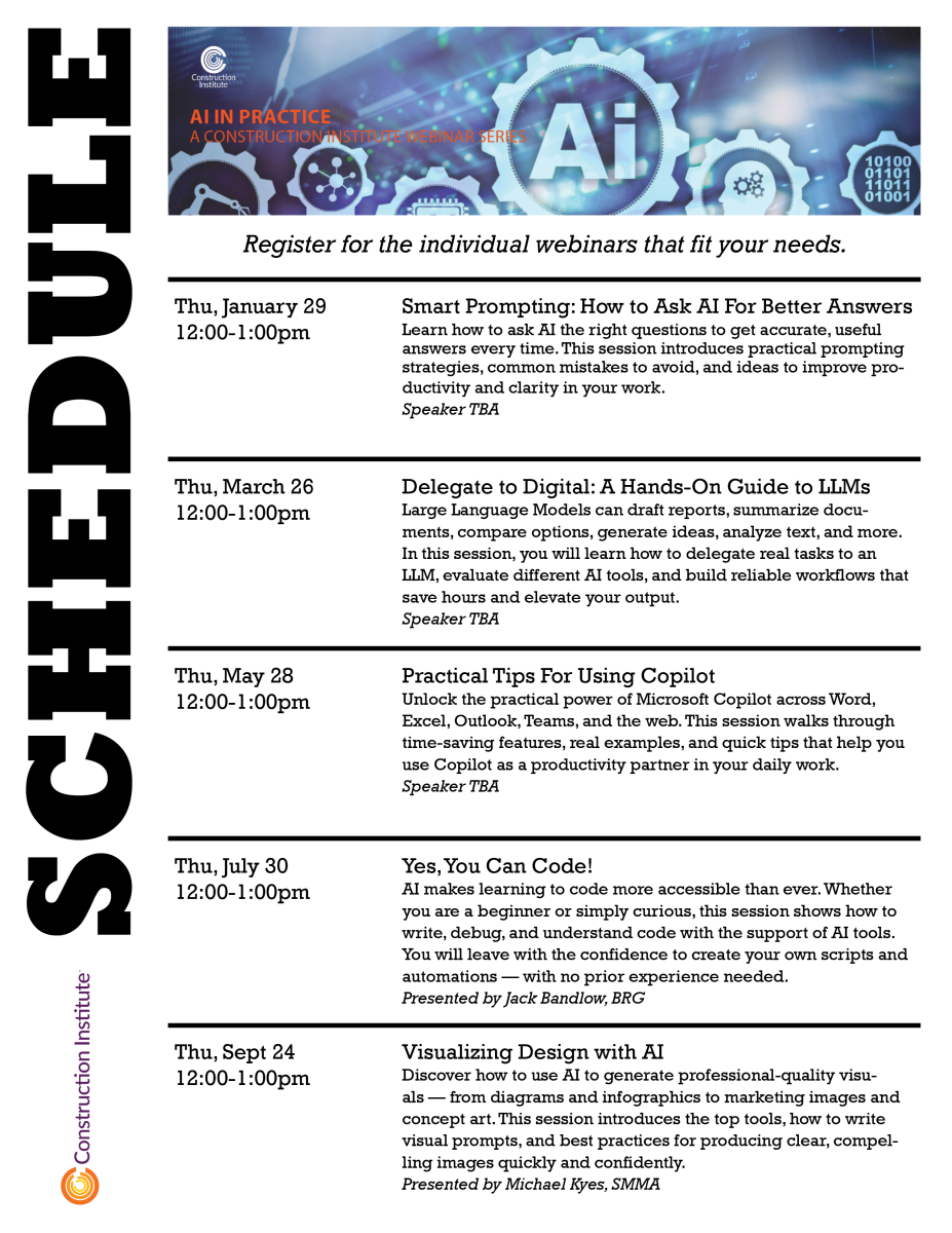 AI in Practice schedule