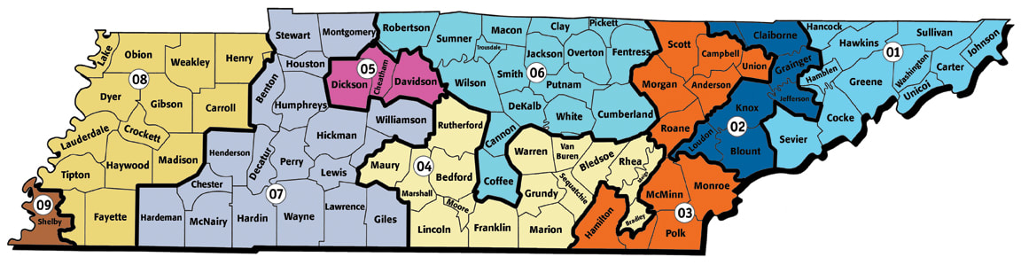 TN Congressional Districts Map