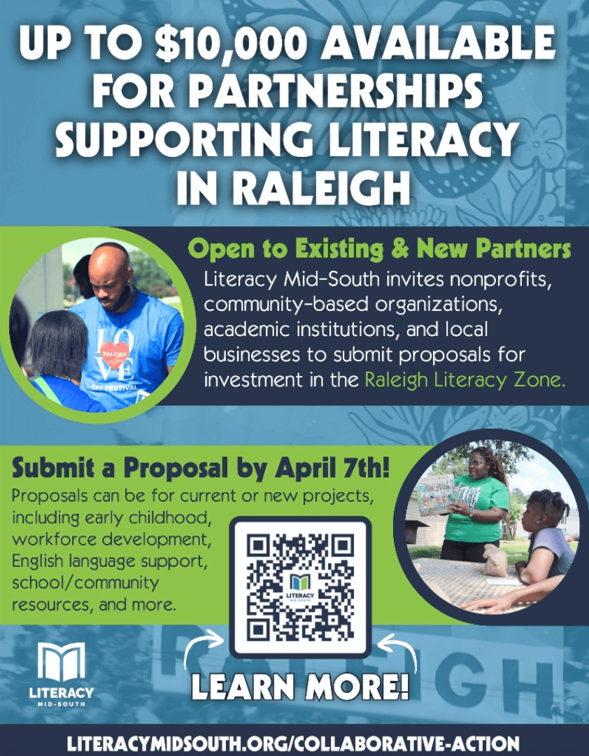 A poster for a literacy programAI-generated content may be incorrect.