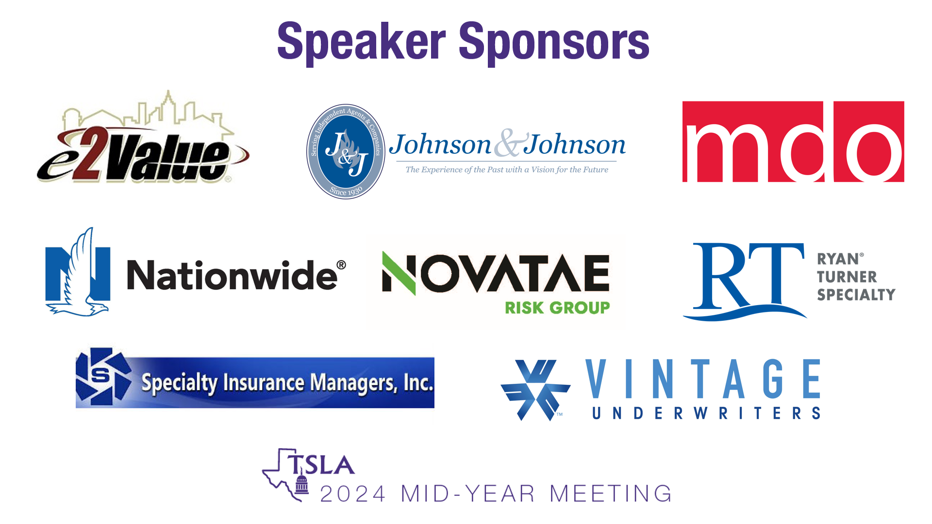 Speaker Sponsors 2