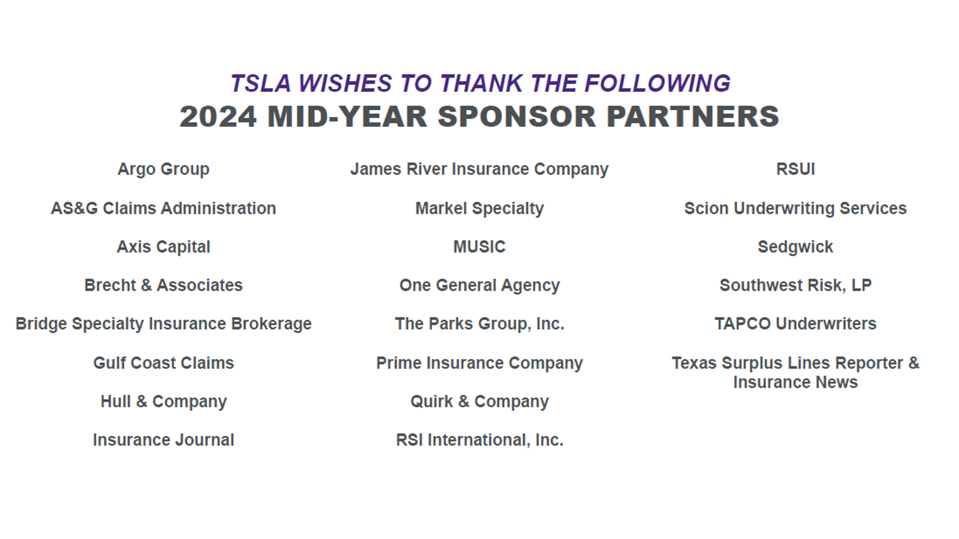 Partner Sponsors