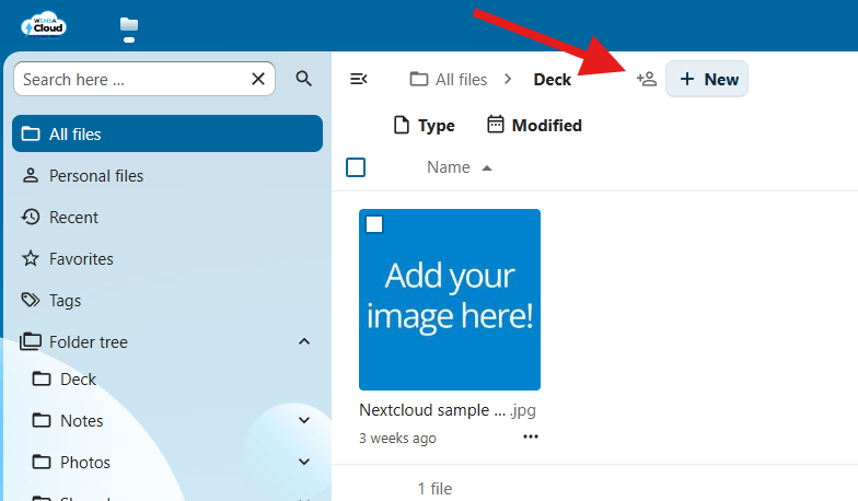 Folder sharing panel in WEMSA Cloud