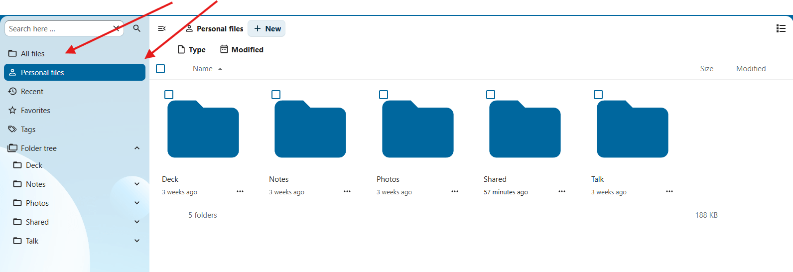 Create a new folder in WEMSA Cloud