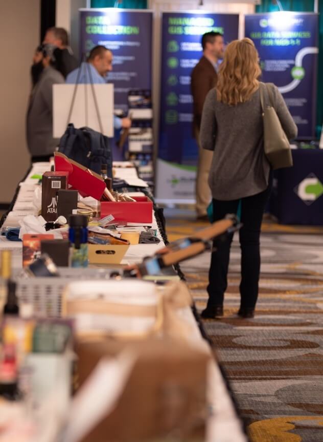 Photo of a WLIA silent auction table