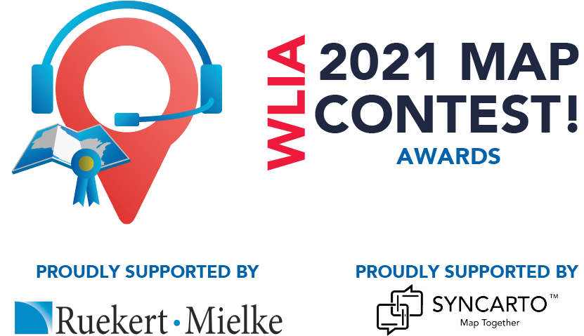 image of 2022 Map Contest log with sponsor Ruekert & Mielke