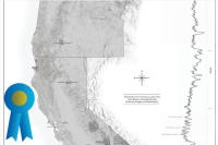 image of the Pacific Crest Trail map