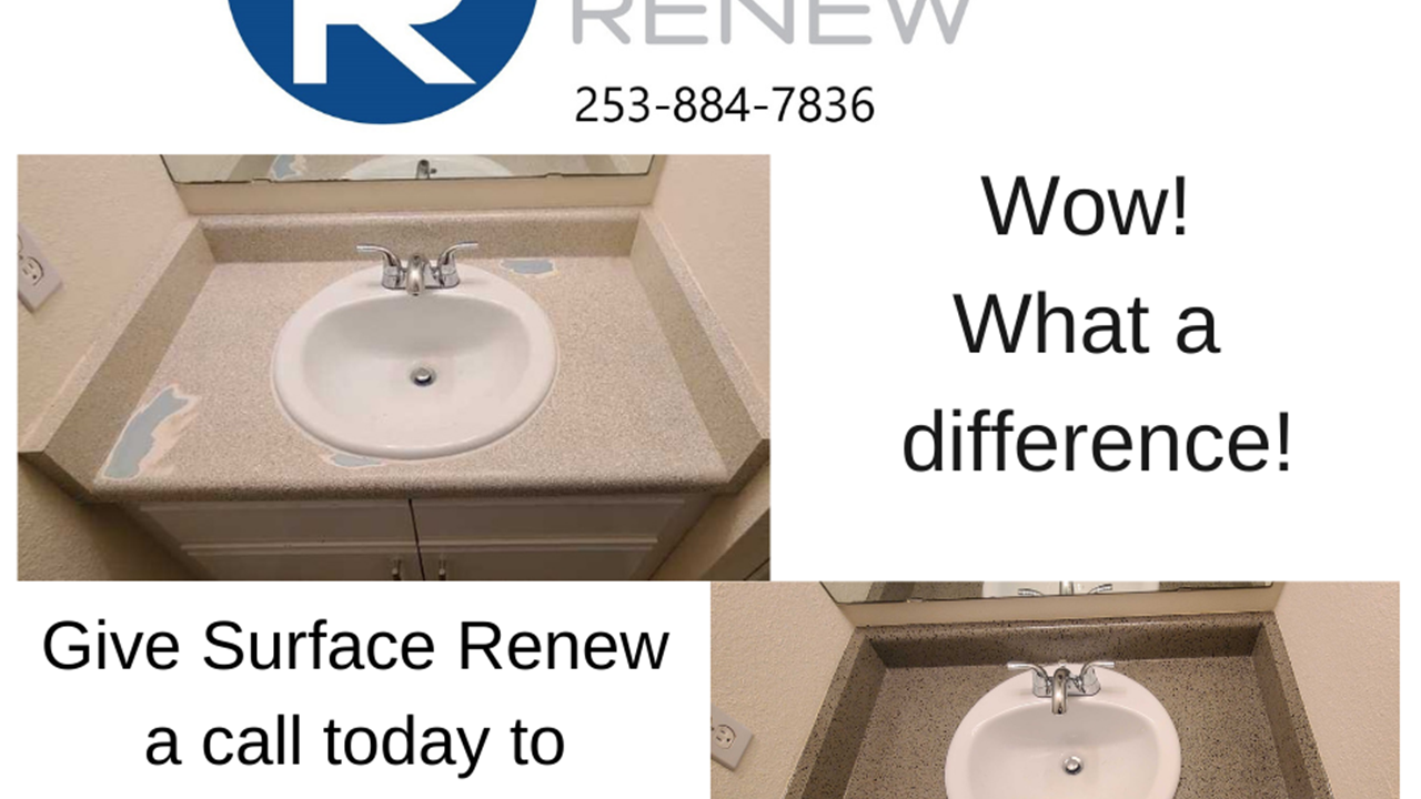 Bathroom Countertop Resurfacing Before and After