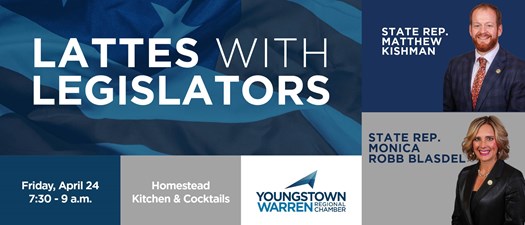 Lattes with Legislators featuring State Representatives Matthew Kishman and Monica Robb Blasdel