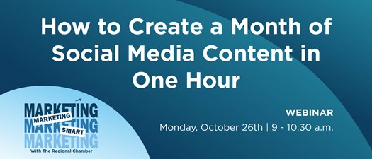 Marketing Smart Webinar: How to Create a Month of Social Media Content in One Hour